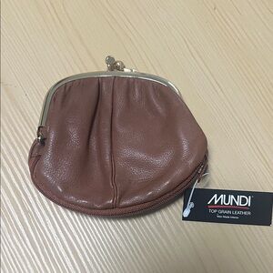 Mundi Tan Leather change purse. New with tag!